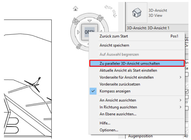 3D Einstellung Ansicht 3D Einstellung Ansicht
